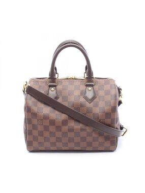 Louis Vuitton Handbag Speedy Bandouliere 25 Damier Ebene Leather 25